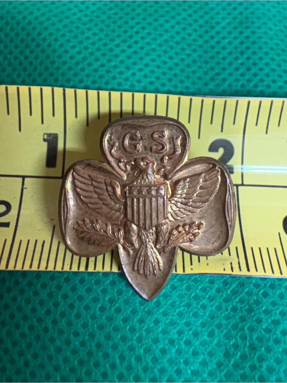 Vintage Girl Scouts Trefoil Gold-tone Pin - Picture 4 of 4